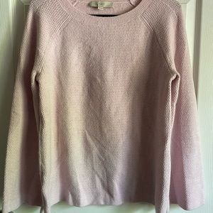 Loft Pink Bell Sleeve Sweater